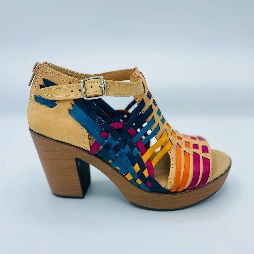 Handmade Rainbow Platform Heels - Picture 3 of 4